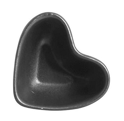 Bowl Mini Coração em Cerâmica - Preto Matte
