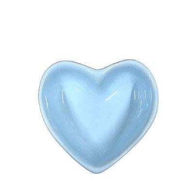 Mini Bowl Coração em Cerâmica Color - Azul Candy