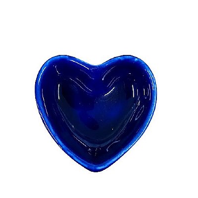 Mini Bowl Coração em Cerâmica Color - Azul Royal