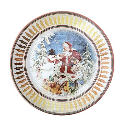 Prato de Sobremesa Natalino - Papai Noel