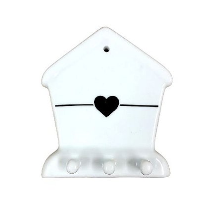 Casinha Porta Chaves - Coração Preto