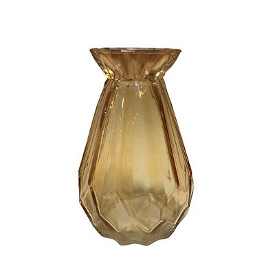 Vaso Decorativo de Vidro Lines - Amarelo