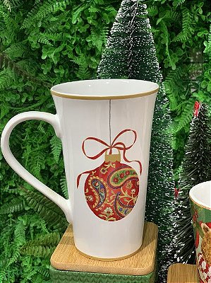 Caneca Jumbo 700ml - Natal Bola Vermelha