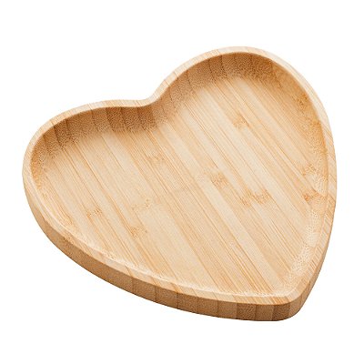 Prato de Coração de Bambu 17cm