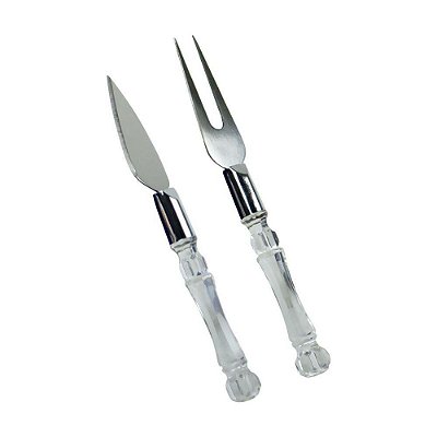 Kit Para Queijo em Inox com Cabo em Acrílico