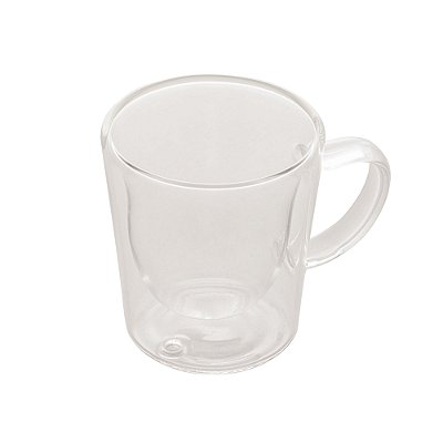 Xícara de Café Parede Dupla em Vidro Borossilicato 100ml