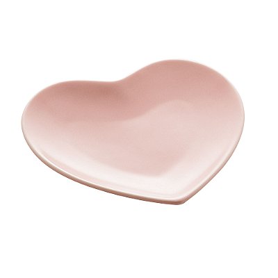 Prato de Coração Médio 19cm - Rosa