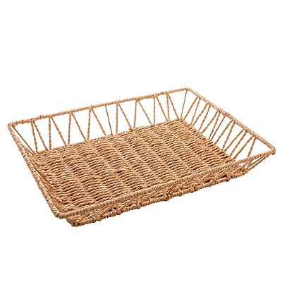 Bandeja Corda Trançada Retangular 45x35cm