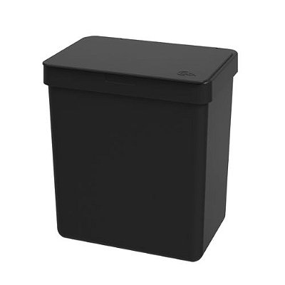 Lixeira de Bancada Single Pequena 2,5 Litros Preto