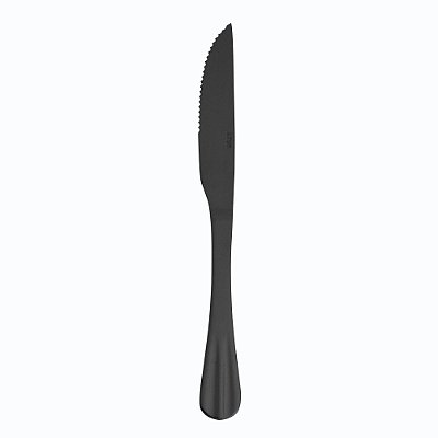 Faca para Churrasco de Aço Inox Positano Preto 23cm