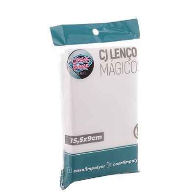 Conjunto de 12 Lenços Mágicos de Melamina 15,5x9cm