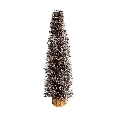 Árvore de Natal Decorativa Aramada Vine Glitter Ouro Velho 40cm