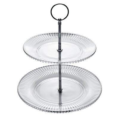 Prato Duplo Para Doce de Cristal Renaissance