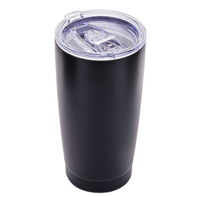 Copo Térmico De Aço Inox Parede Dupla Com Tampa 600ml - Preto