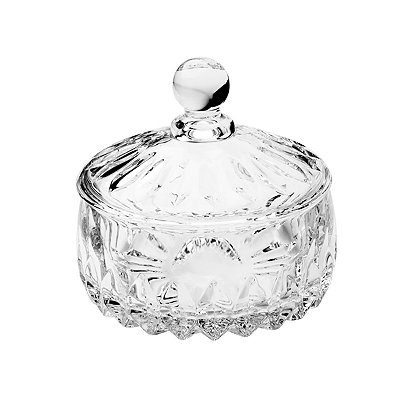Potiche Decorativo de Cristal Louise Transparente 14x14cm