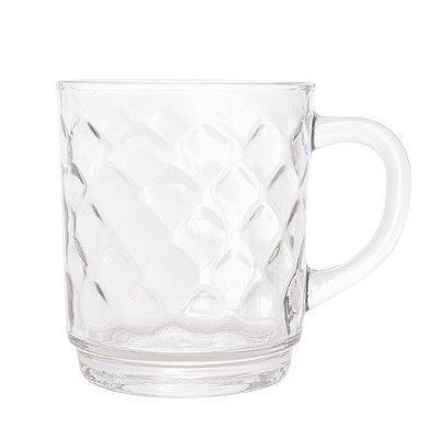 Caneca Para Café De Vidro Diamond 250ml