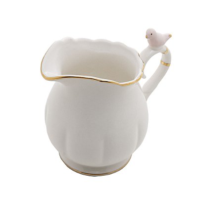 Leiteira de Porcelana Birds Pássaro Rosa 230ml