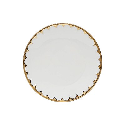 Prato de Sobremesa de Porcelana Egg 19cm