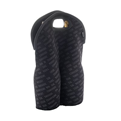 Bolsa Térmica De Neoprene Dupla Porta 2 Garrafas 36x24,5cm