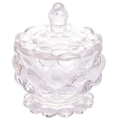 Potiche Decorativo de Cristal Bolhas 8,5x11cm