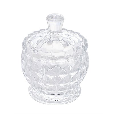 Potiche Decorativo de Cristal Diamond 8,5x10cm