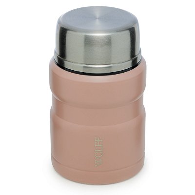 Pote Térmico de Aço Inox Dupla Parede com Colher Rosa Wolff
