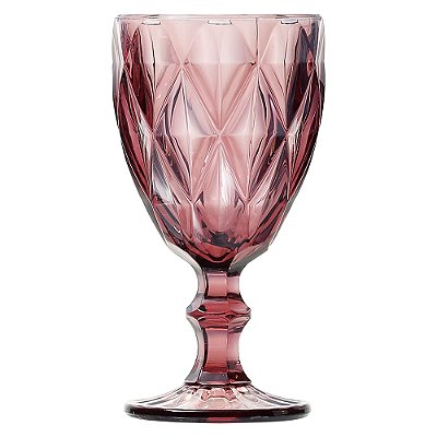 Taça de Vidro Diamond 325ml - Rose