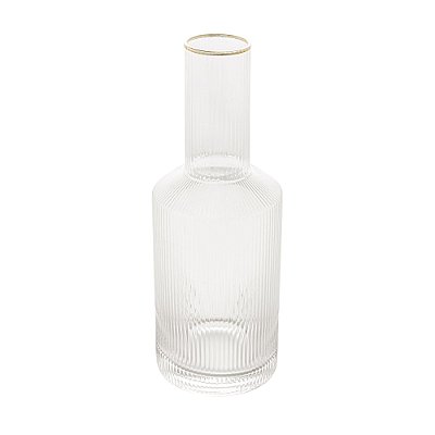 Garrafa de Cristal com Borda Dourada Lines 800ml