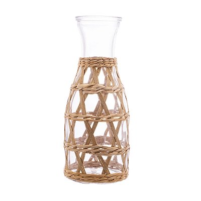 Garrafa Jarra De Vidro Suco Decanter E Sisal Wolff 800ml