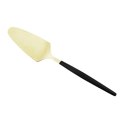Espátula de Bolo em Aço Inox Opera 27,5cm Dourado e Preto