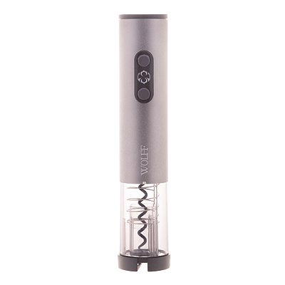 Abridor Saca-Rolhas Elétrico De Aço Inox Com Entrada USB - Wolff