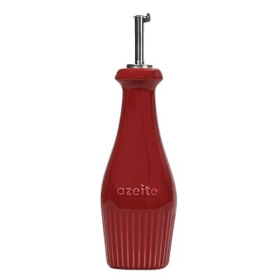 Galheteiro para Azeite em Porcelana Assar e Servir Vermelho