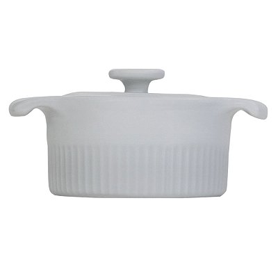 Mini Cocotte Caçarola em Porcelana 10cm Branca