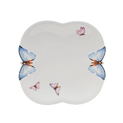 Prato Raso de Porcelana Borboletas 24cm