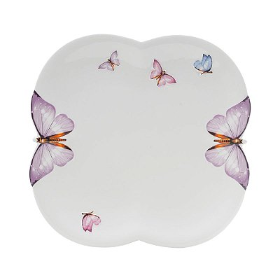 Sousplat de Porcelana Borboletas 27cm