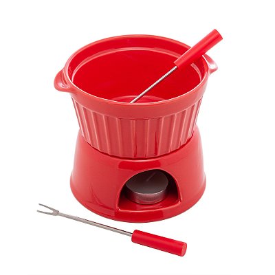 Aparelho De Fondue Em Porcelana 4 Peças Classic Lyor 400ml