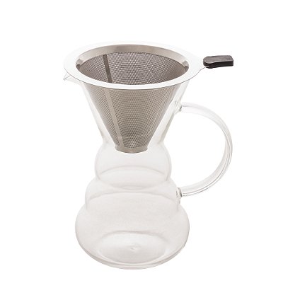 Cafeteira De Vidro Com Filtro Em Inox Lyor 500ml