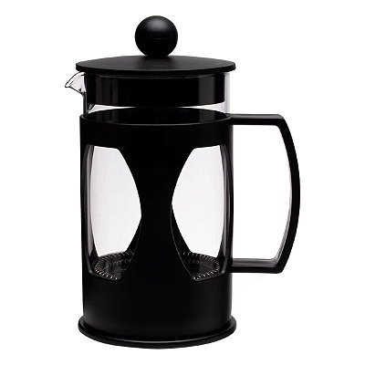 Cafeteira Prensa Francesa de Vidro Borossilicato e Plástico 600ml