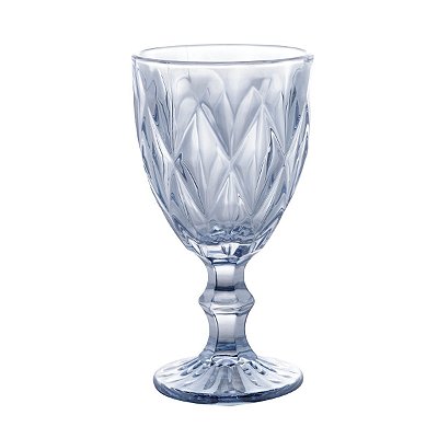 Taça de Vidro Diamond 325ml - Azul Metalizado