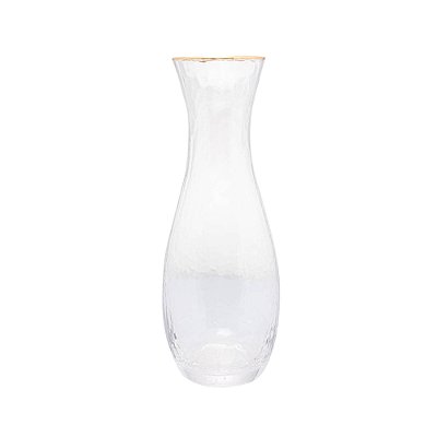 Decanter De Cristal Fino Taj 1,15L Fio Borda Dourada Wolff