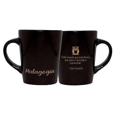 Caneca de Cerâmica 270ml Presente Profissão - Pedagogia