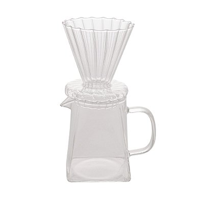 Cafeteira De Vidro 500ml Com Filtro Passador Em Vidro