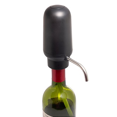 Aerador De Vinho Automático Elétrico USB Inox Acopla Garrafa