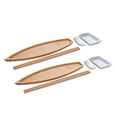Conjunto 8 Peças para Sushi de Bambu Nagasaki