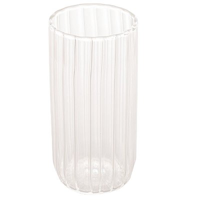 Copo Alto De Vidro Fino Canelado Classic 330ml Wolff