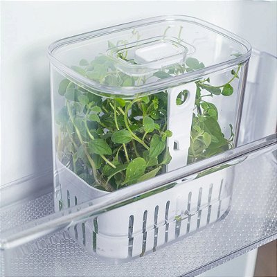 Organizador De Temperos Frescos Clear Fresh1,5L E Escorredor