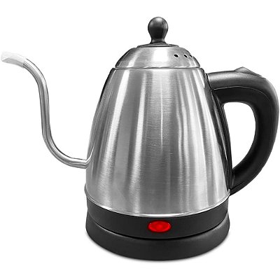 Chaleira Elétrica 1,2L Aço Inox Bico De Ganso 110V