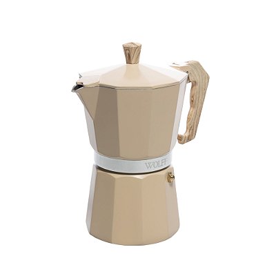 Cafeteria Italiana 6 Doses Vanilla 300ml Alumínio Bege Fosca