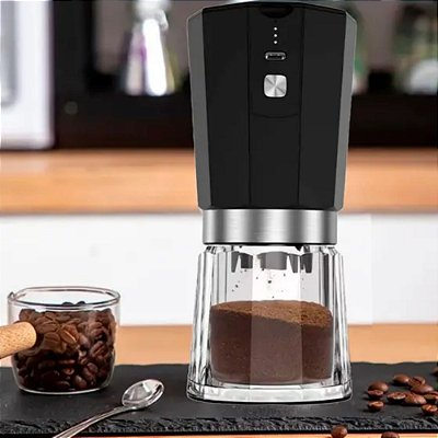 Moedor De Café Elétrico Portátil Carrega USB Itali 18cm