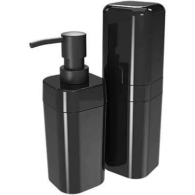 Conjunto para Banheiro 2 Peças Splash Preto